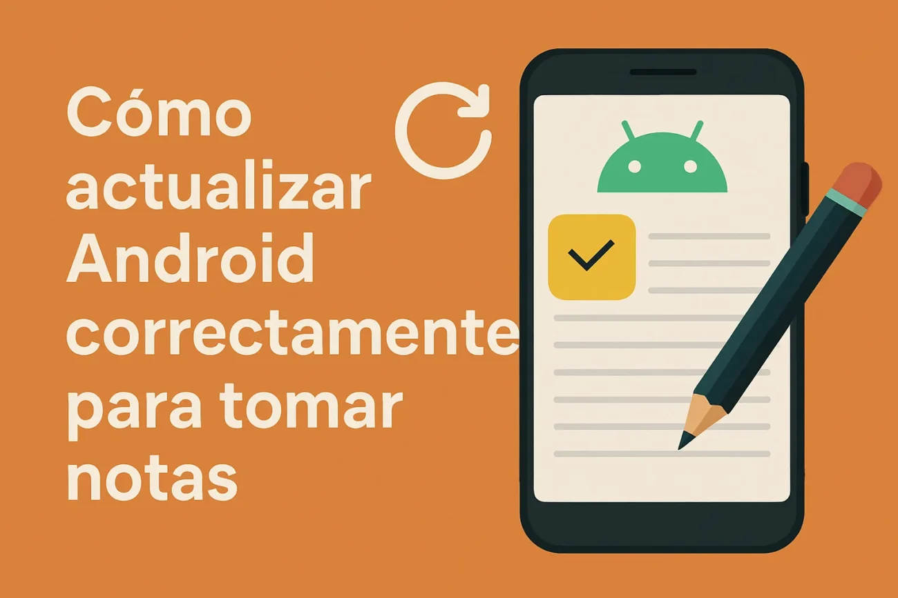 cómo actualizar Android correctamente para tomar notas